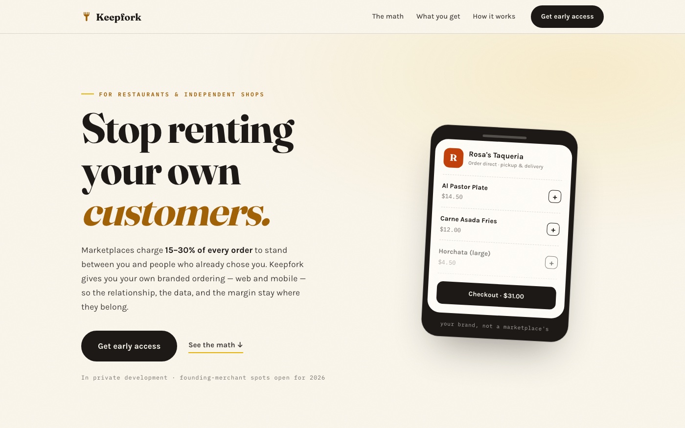 Keepfork website