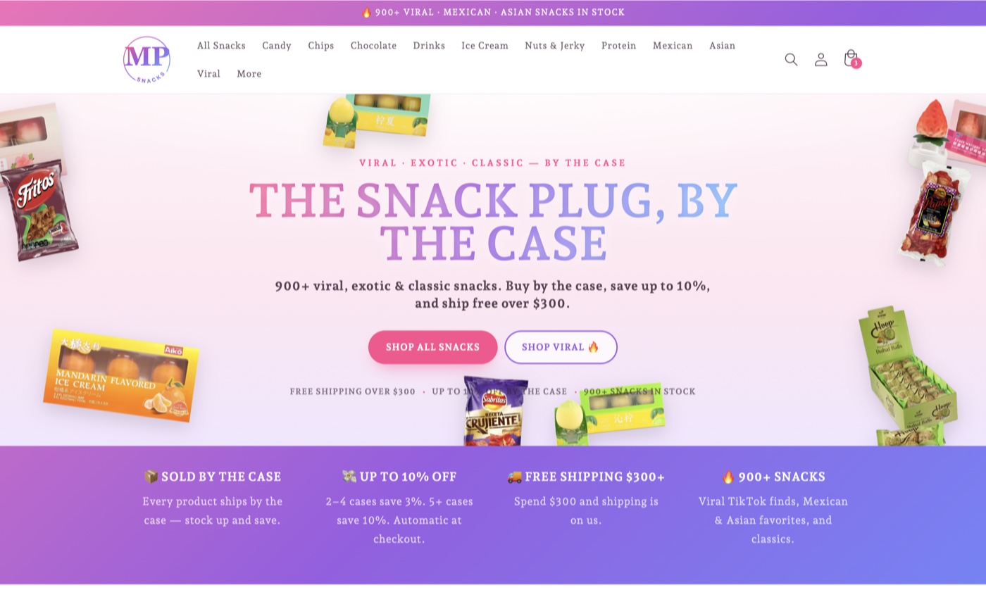 MP Snacks website